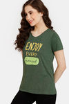 Rosaline Rural Charm Knit Cotton Top (Pack of 2) - Black Green — thumbnail 3